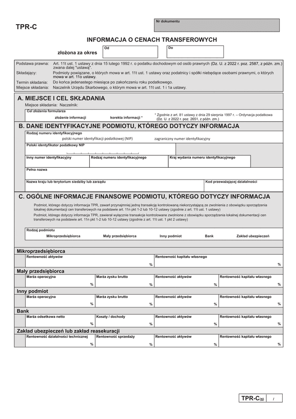 Informacja TPR-C