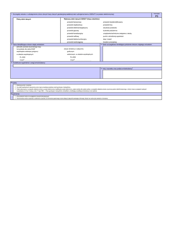 WUMP P3 Wniosek o udostępnienie materiałów powiatowego zasobu geodezyjnego i kartograficznego
