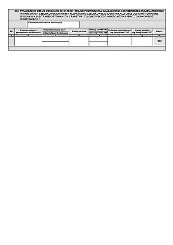 VIU-DO (OSS) zał. C.3 Deklaracja dla rozliczenia podatku VAT w zakresie procedury unijnej