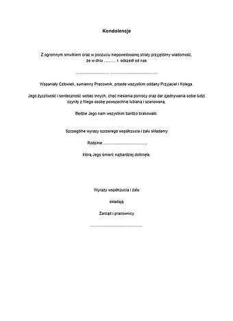 KDR Kondolencje