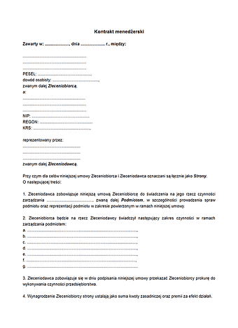 KM Kontrakt menedżerski