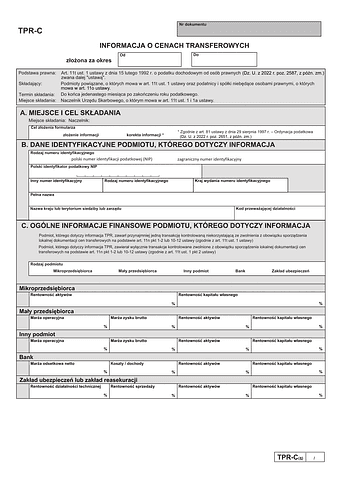 Informacja TPR-C