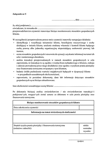 AML - zał. 5 Wykaz krajów oraz terytoriów