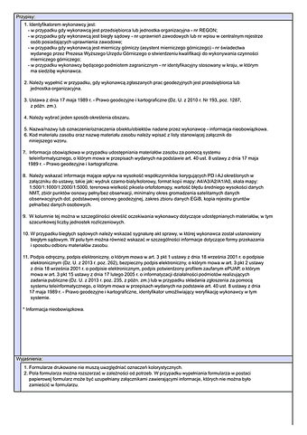 GEO ZK-zal Załączniki do wzoru zgłoszenia prac kartograficznych