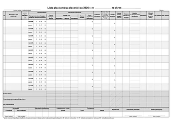 Lista płac - wynagrodzenie z tytułu umowy zlecenie