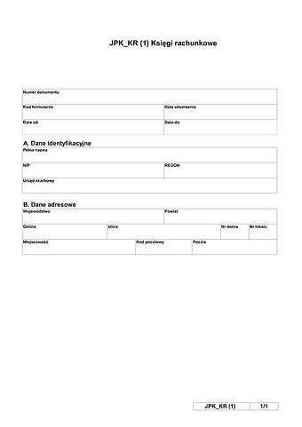 JPK_KR (1) Księgi rachunkowe - wysyłka JPK