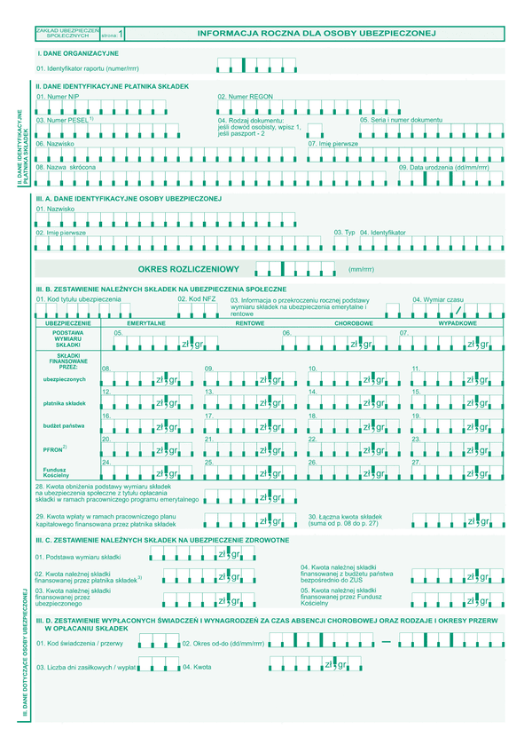 IROU Informacja roczna dla osoby ubezpieczonej (IMIR)