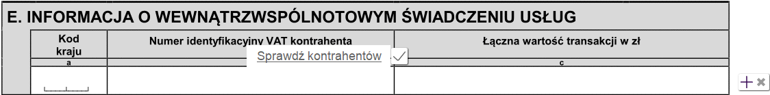 VAT-UE - jak wypełnić część E